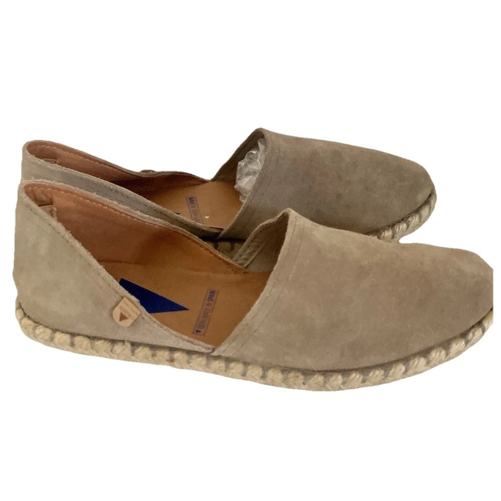 Verbenas Shoes Sz 6.5 Carmen Tan‎ Suede Leather Espadrilles Flats